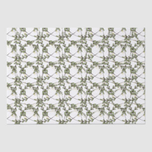 Papier Mousseline Petites mauvaises herbes du jardin Feuille Circle