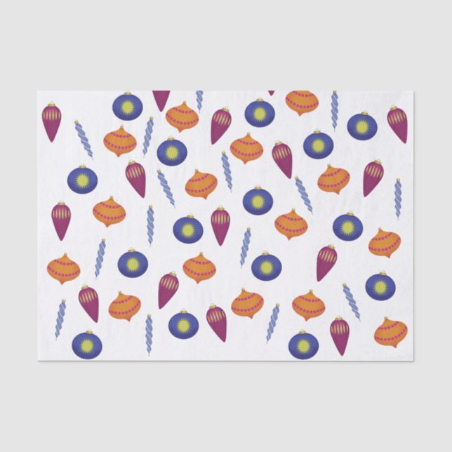 Papier Mousseline Petites ornements de Noël (Recto)