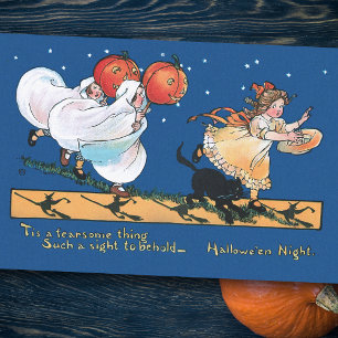 Papier Mousseline Petits enfants Vintages parlés la nuit d'Halloween