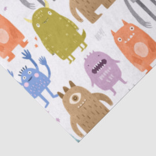 Papier Mousseline Petits monstres pour enfants