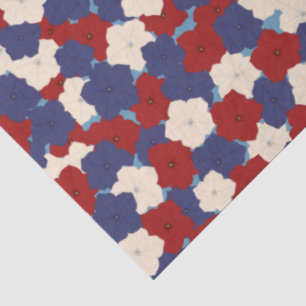Papier Mousseline Pétunias Patriotiques