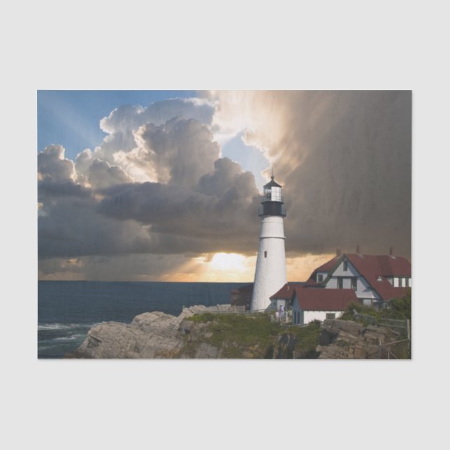 Papier Mousseline Phare dans une tempête (Recto)