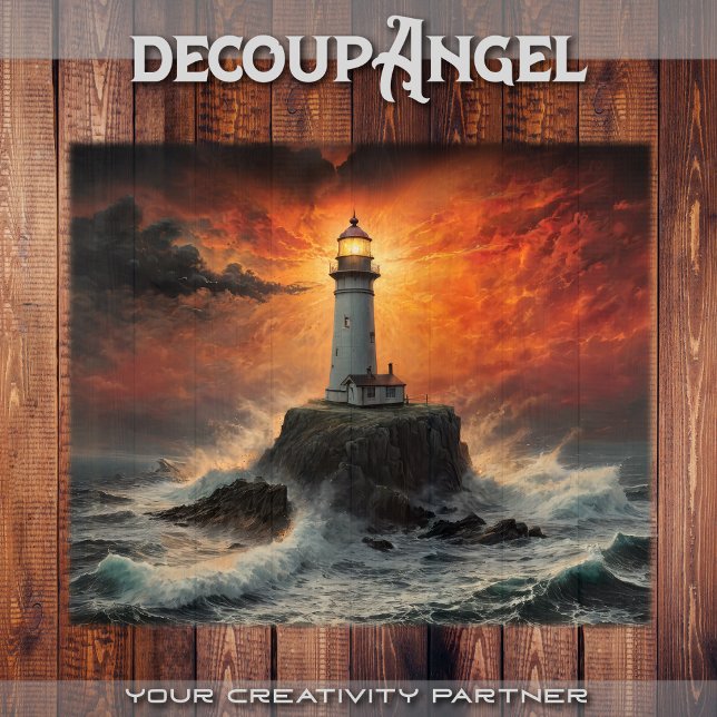 Papier Mousseline Phare du coucher de soleil de feu : un sentinel so (Créateur téléchargé)