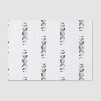 Papier Mousseline Phases d'aquarelle de la lune