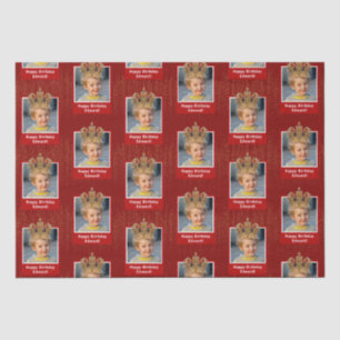 Papier Mousseline Photo d'enfant personnalisée Joyeux Anniversaire K