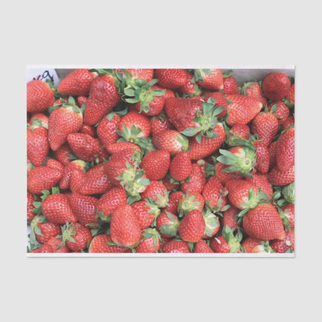 Papier Mousseline Photo Red Juicy Strawberries (Recto)