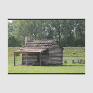 Papier Mousseline Photo Rustic Log Cabine
