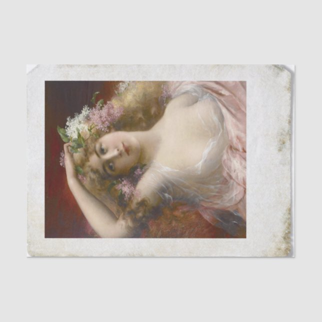 Papier Mousseline Photographie en relief de la dame victorienne (Recto)
