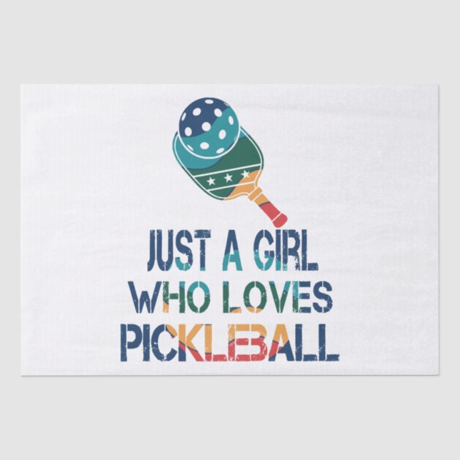 Papier Mousseline Pickleball femmes arc-en-ciel (Recto)