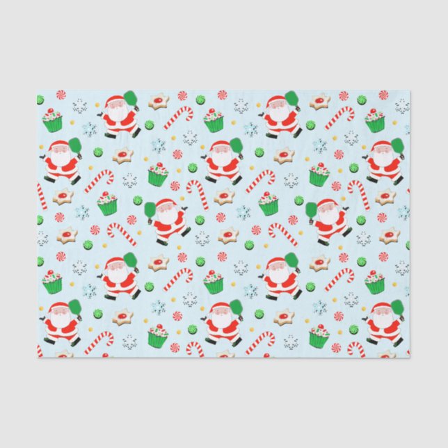 Papier Mousseline Pickleball Noël cadeau de vacances (Recto)