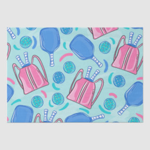 Papier Mousseline Pickleball Paddles et Balls Blue