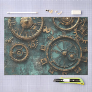 Papier Mousseline Pièces et mécanismes d'horlogerie Steampunk vintag