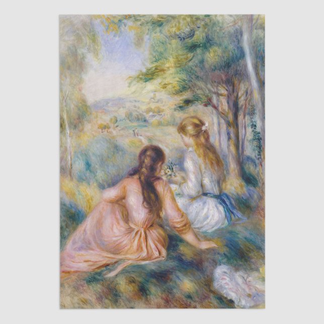 Papier Mousseline Pierre-Auguste Renoir - Dans le pré (Créateur téléchargé)