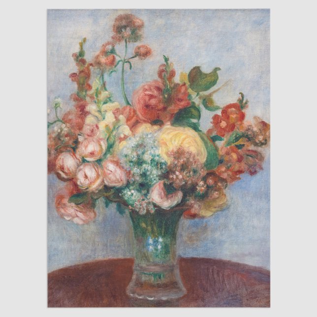 Papier Mousseline Pierre-Auguste Renoir - Fleurs dans un Vase (Créateur téléchargé)