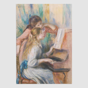 Papier Mousseline Pierre Auguste Renoir - Jeunes filles au piano