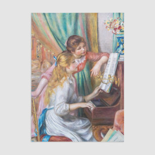 Papier Mousseline Pierre Auguste Renoir - Jeunes filles au piano