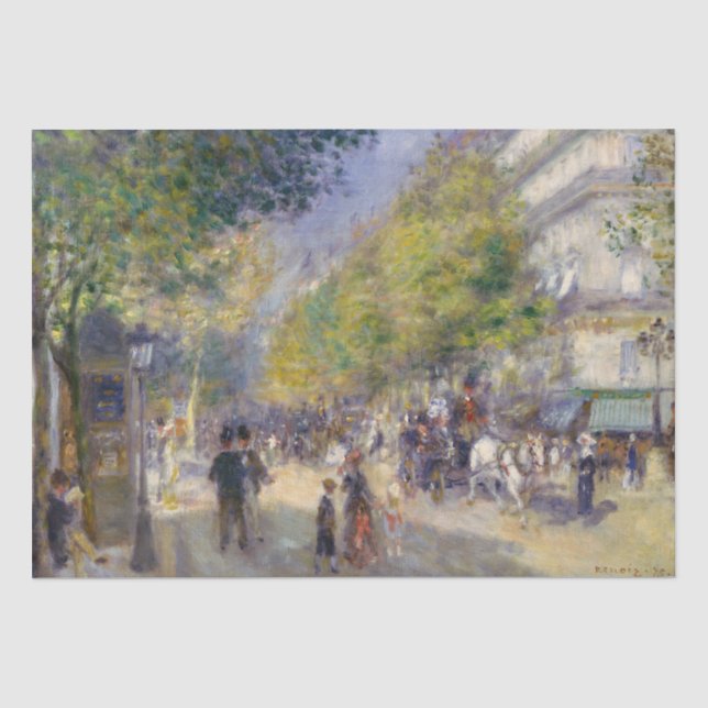 Papier Mousseline Pierre-Auguste Renoir - Paris, Grands Boulevards (Recto)