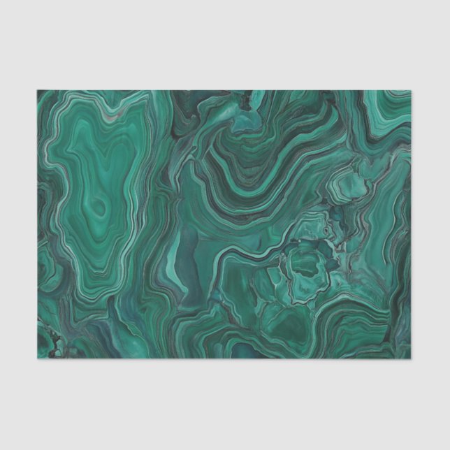 Papier Mousseline Pierre de Malachite verte (Recto)