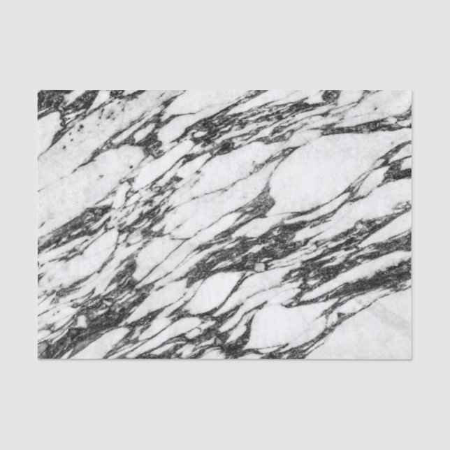 Papier Mousseline Pierre de marbre noire et blanche moderne simple (Recto)
