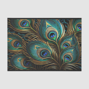 Papier Mousseline Pierres Peacock Art Déco Vibrantes