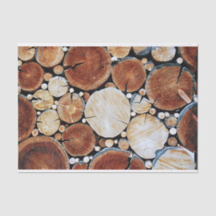 Papier Mousseline Pile en bois de rondin
