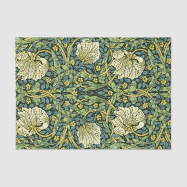 Papier Mousseline Pimpernel, points d'infini par William Morris (Recto)