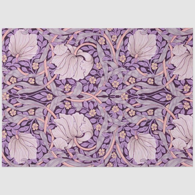 Papier Mousseline Pimpernel Purple, William Morris (Recto)