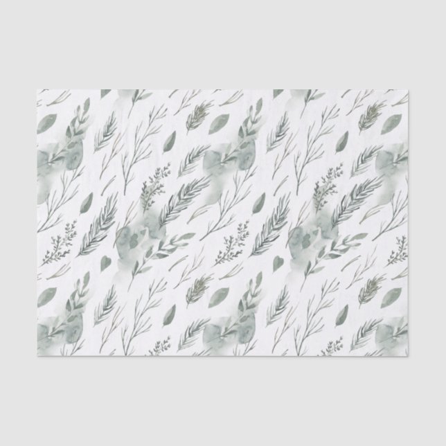Papier Mousseline Pin d'hiver | Papier Tissus de vacances (Recto)