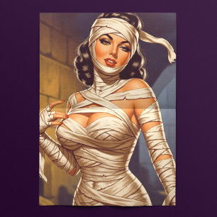 Papier Mousseline Pin-up de momie vintage
