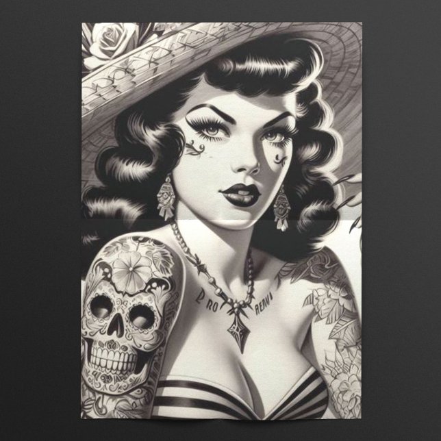 Papier Mousseline Pinceau de tatouage de la vieille école (Créateur téléchargé)