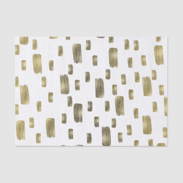 Papier Mousseline Pinceau Moderne Doré Cuivre Bronze Étincelle (Recto)