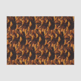 Papier Mousseline Pinecone motif chute rustique nature brun noir