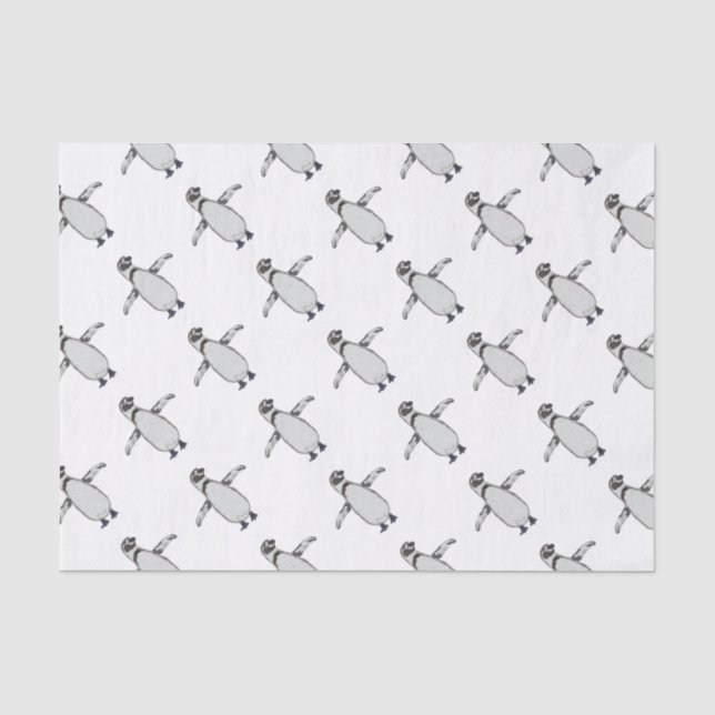 Papier Mousseline Pingouin de dessin (Recto)