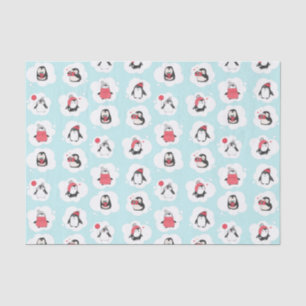 Papier Mousseline Pingouin Vacances d'hiver