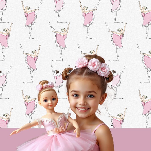 Papier Mousseline Pink Ballerina Pink Dancer Girl (Créateur téléchargé)