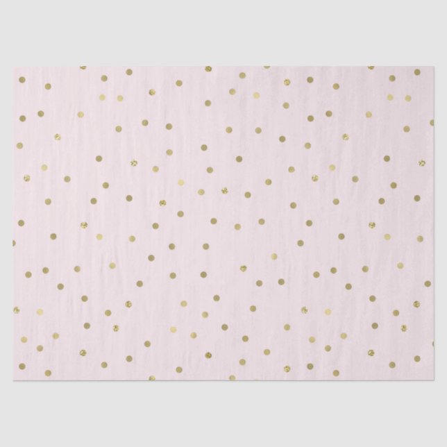 Papier Mousseline Pink Blush Gold Sparkt Confetti (Recto)