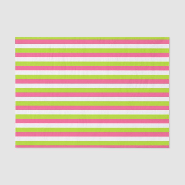 Papier Mousseline Pink chaud, blanc et vert citron (Recto)