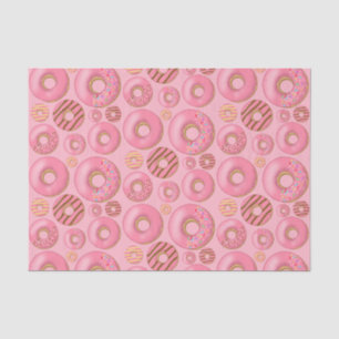 Papier Mousseline Pink Donuts Assorted Pattern