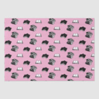 Pink Modern Boish Bibliophile Motif de livre