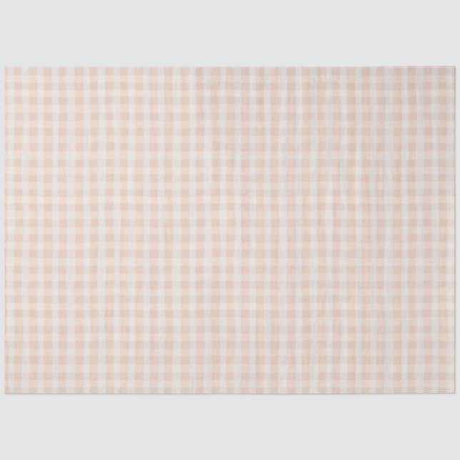 Papier Mousseline Pink Rustic En vichy Spring Farmhouse (Recto)