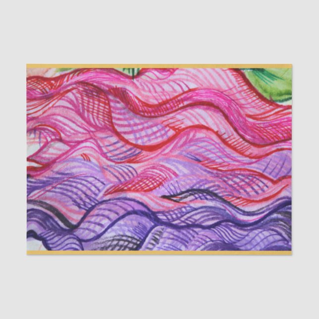 Papier Mousseline Pink Swirl (Recto)