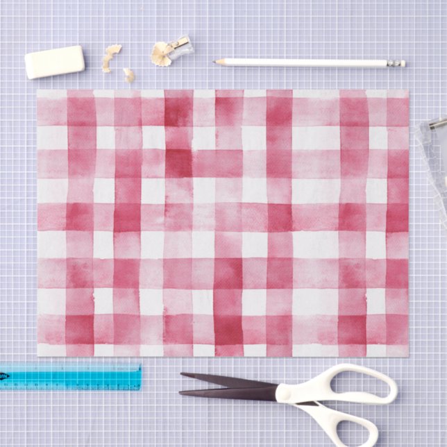 Papier Mousseline Pink White Stripes Birthday (Artisanat)