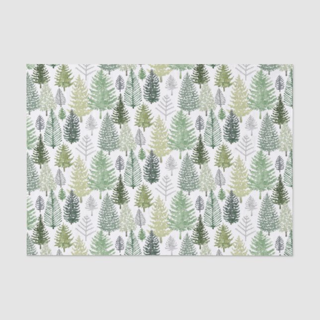 Papier Mousseline Pins d'hiver (Recto)