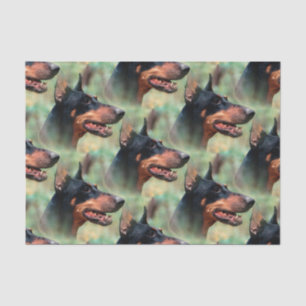 Papier Mousseline Pinscher de dobermann dans les bois