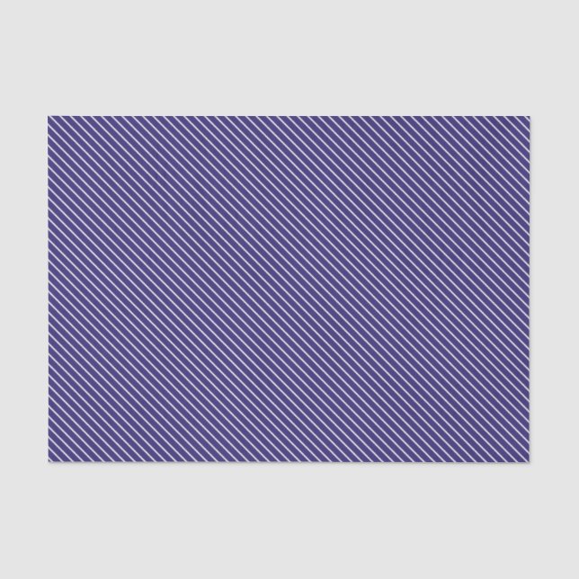 Papier Mousseline Pinstripes diagonales - bleu marine et blanc (Recto)