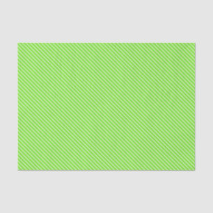 Papier Mousseline Pinstripes diagonales - vert citron et blanc