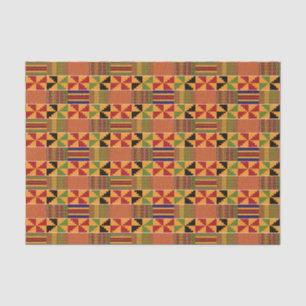 Papier Mousseline Pinwheel traditionnelle africaine Kente K70