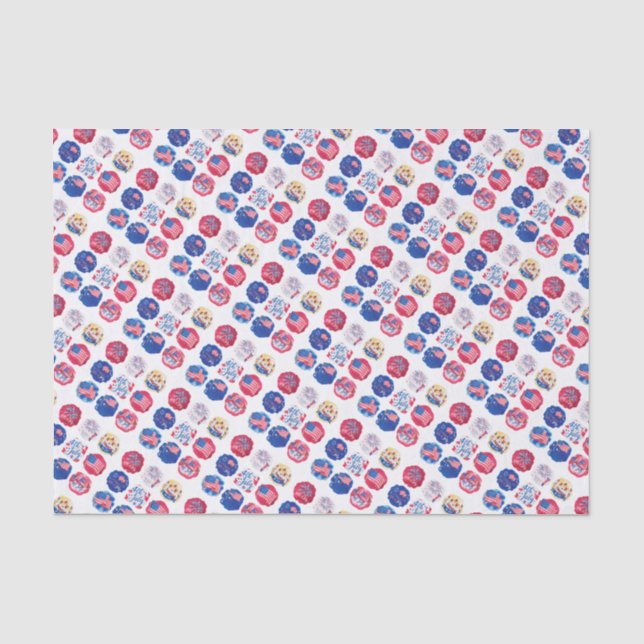 Papier Mousseline Pique-nique du 4 juillet ! (Recto)