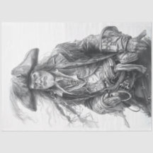 Pirate noir blanc découpage