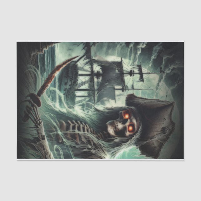 Papier Mousseline Pirate Ship Ghost Halloween Costume Party (Recto)